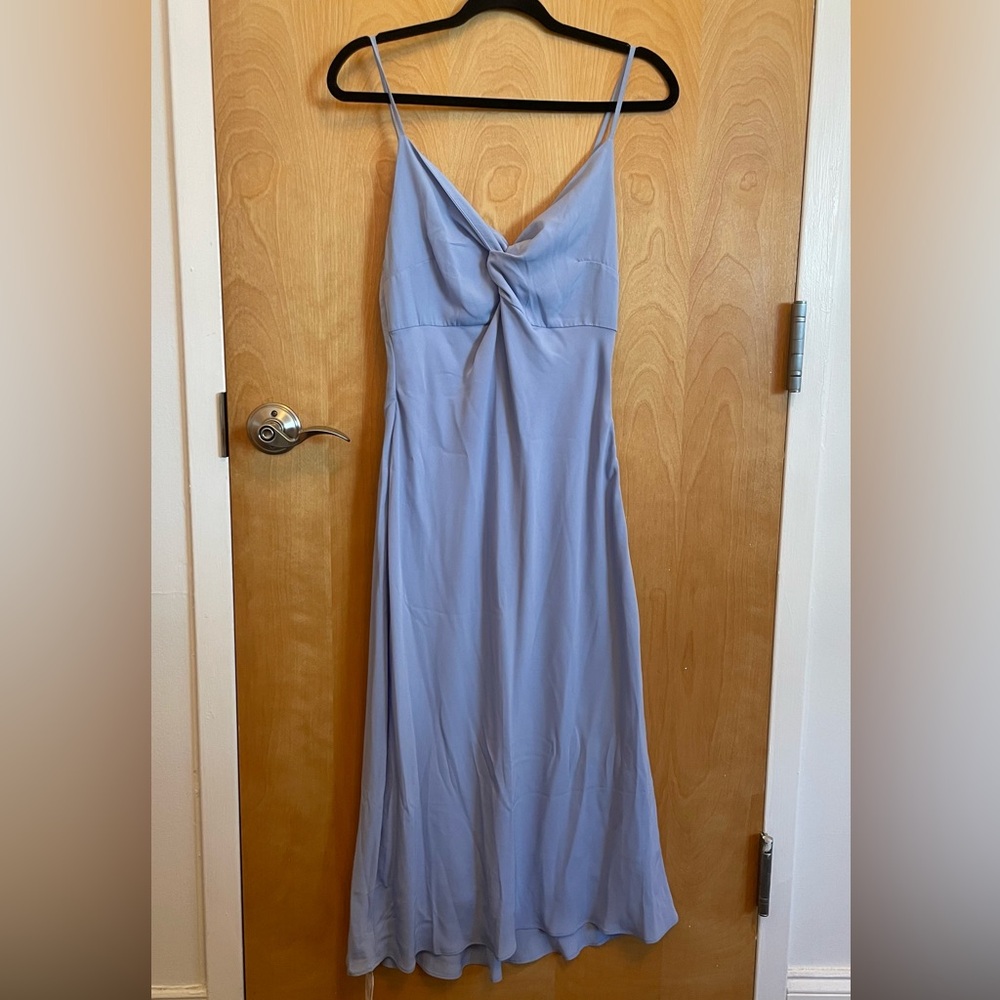 Abercrombie & Fitch, Light Blue Midi Twist Dress, Size Medium, NWT